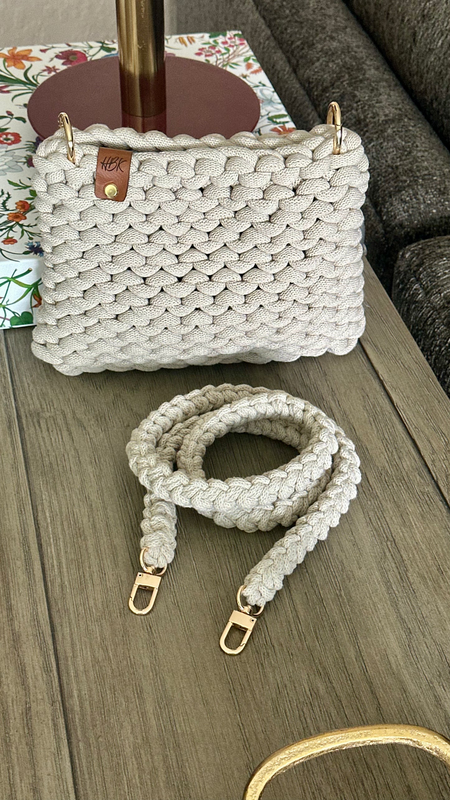 The Kenzie Bag: Ivory Linen