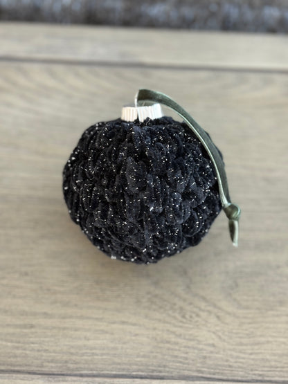 Crochet Velvet Christmas Ornaments 4”