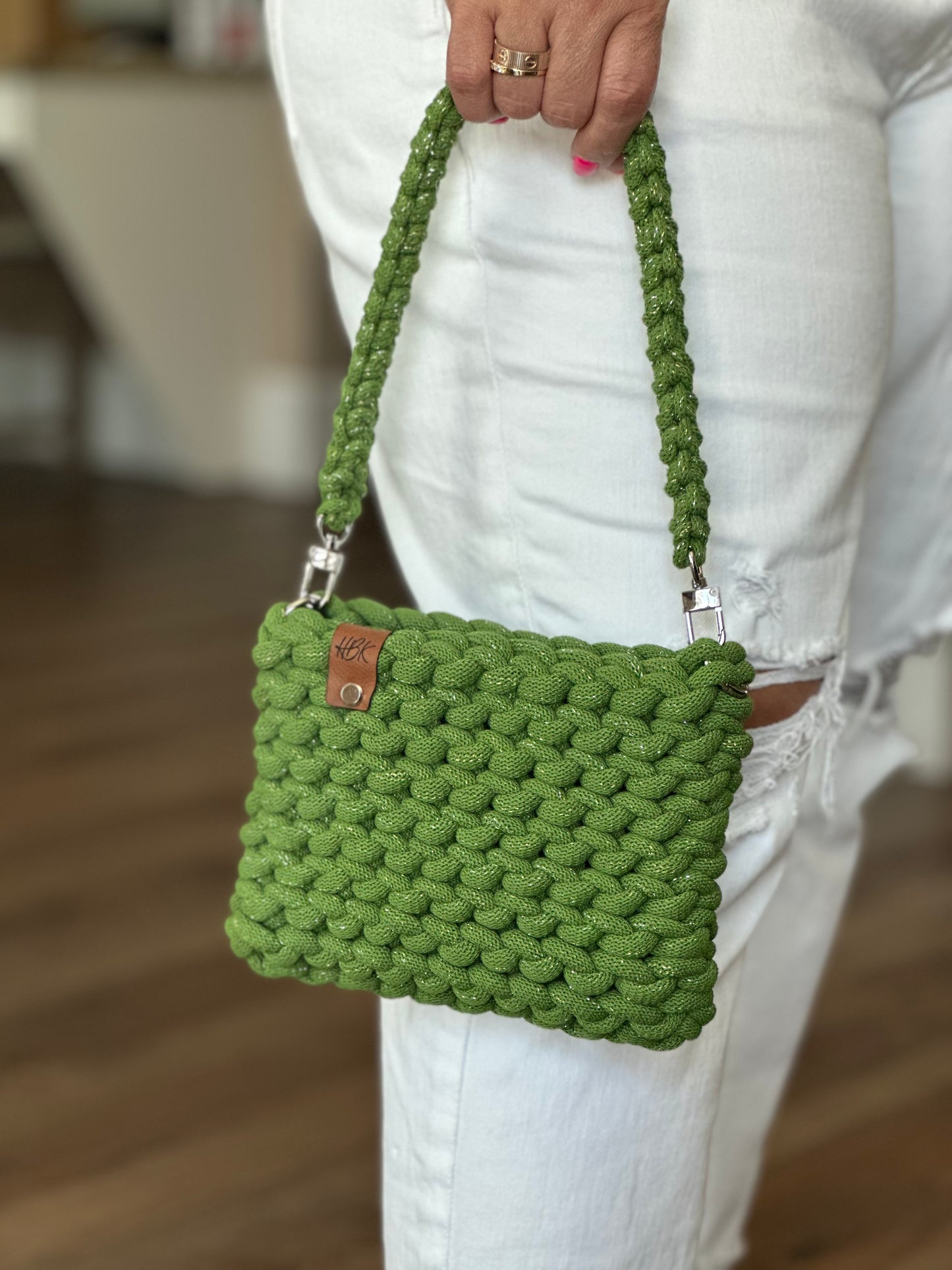 The Marie Bag: Sage Shimmer