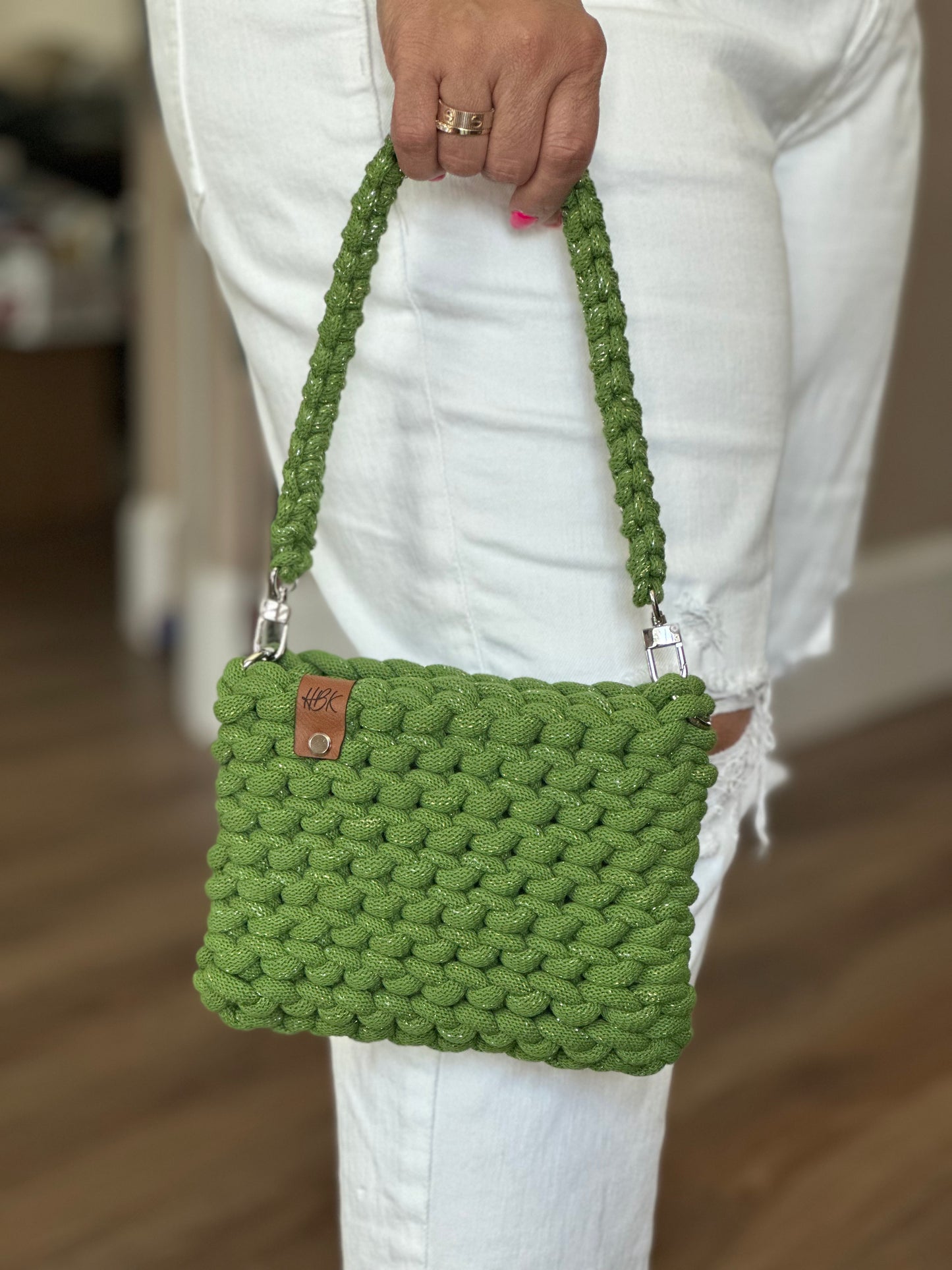 The Marie Bag: Sage Shimmer