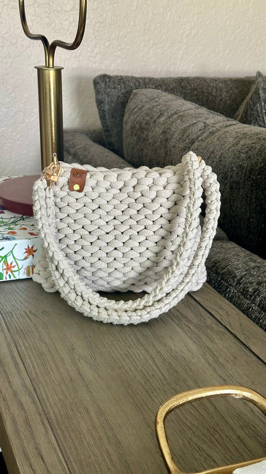 The Kenzie Bag: Ivory Linen