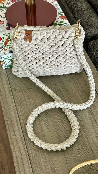 The Kenzie Bag: Ivory Linen