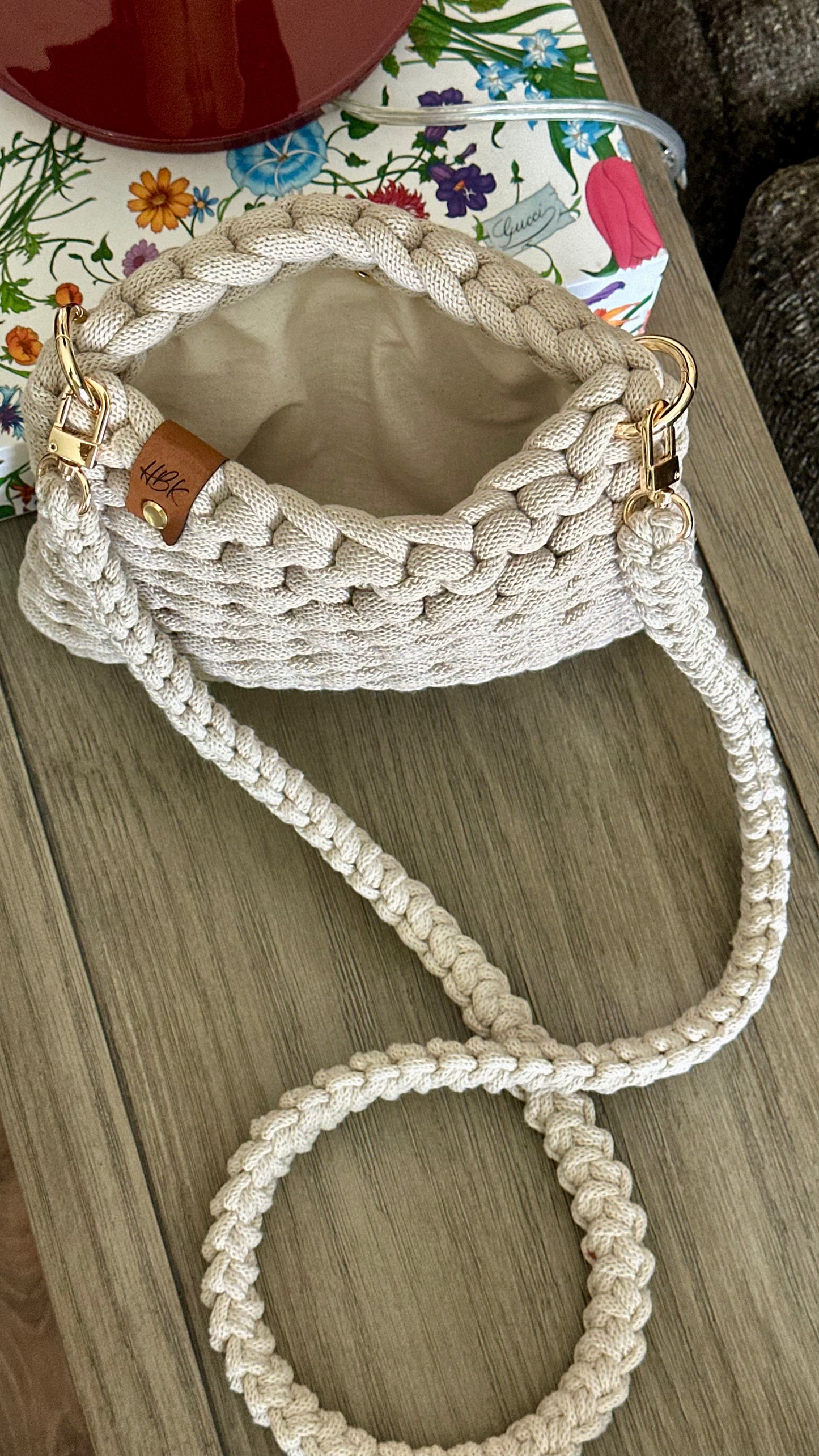 The Kenzie Bag: Ivory Linen